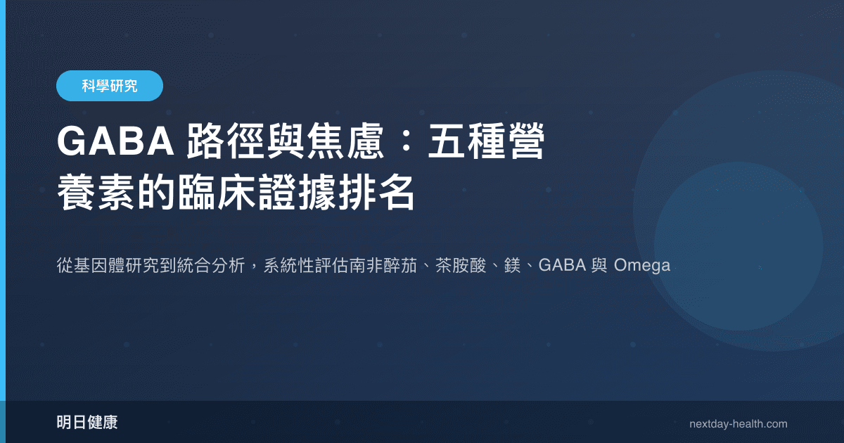 GABA 路徑與焦慮：五種營養素的臨床證據排名