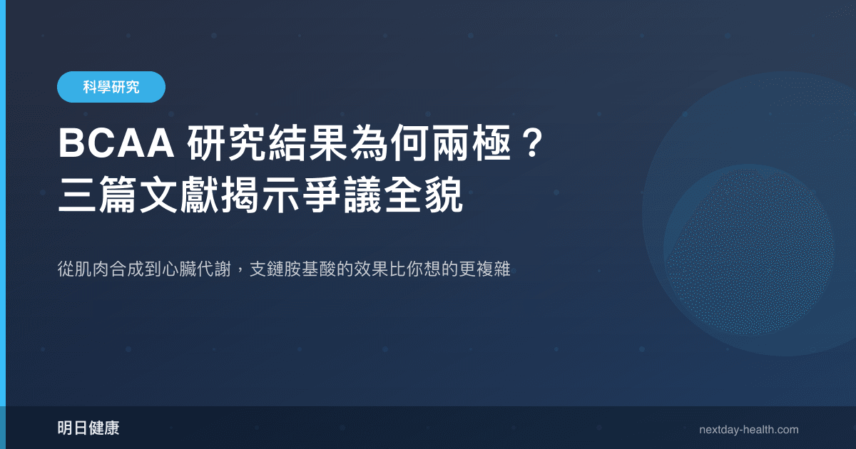 BCAA 研究結果為何兩極？三篇文獻揭示爭議全貌