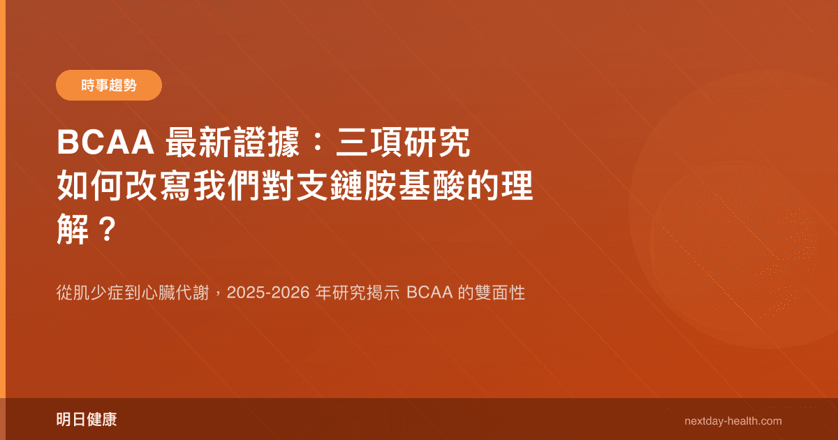 BCAA 最新證據：三項研究如何改寫我們對支鏈胺基酸的理解？