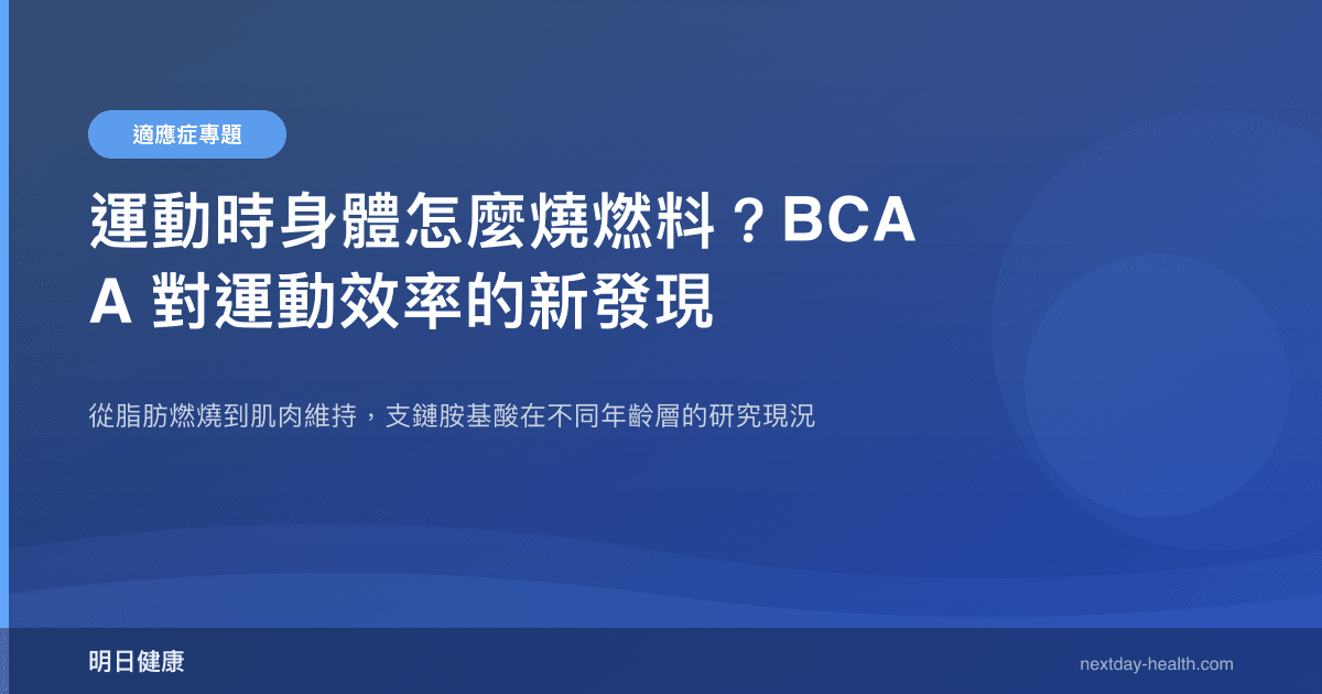 運動時身體怎麼燒燃料？BCAA 對運動效率的新發現