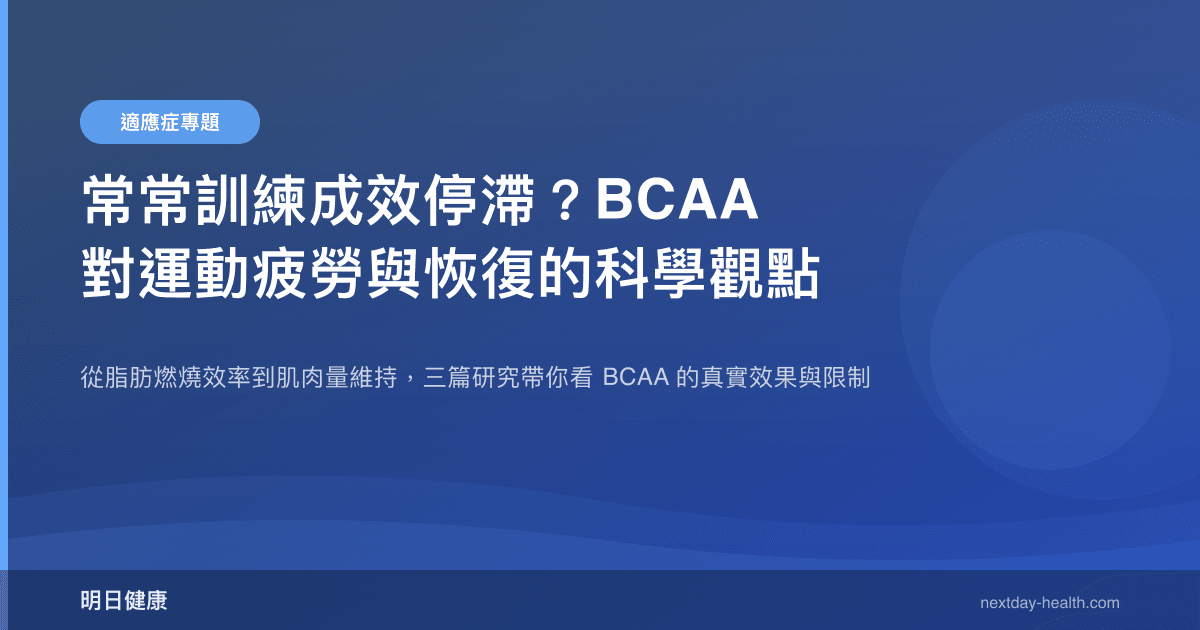 常常訓練成效停滯？BCAA 對運動疲勞與恢復的科學觀點