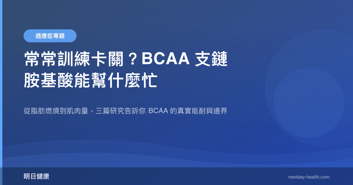 常常訓練卡關？BCAA 支鏈胺基酸能幫什麼忙