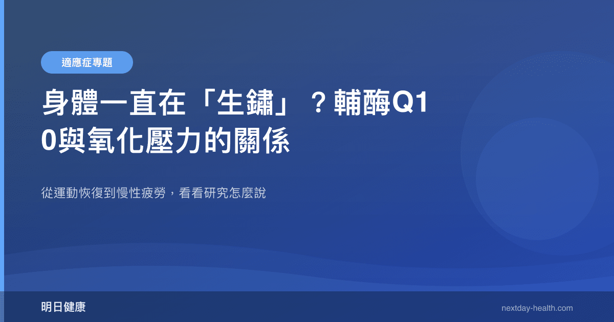 身體一直在「生鏽」？輔酶Q10與氧化壓力的關係