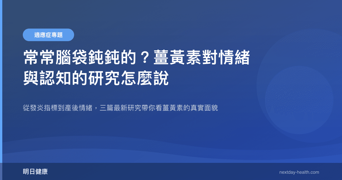 常常腦袋鈍鈍的？薑黃素對情緒與認知的研究怎麼說