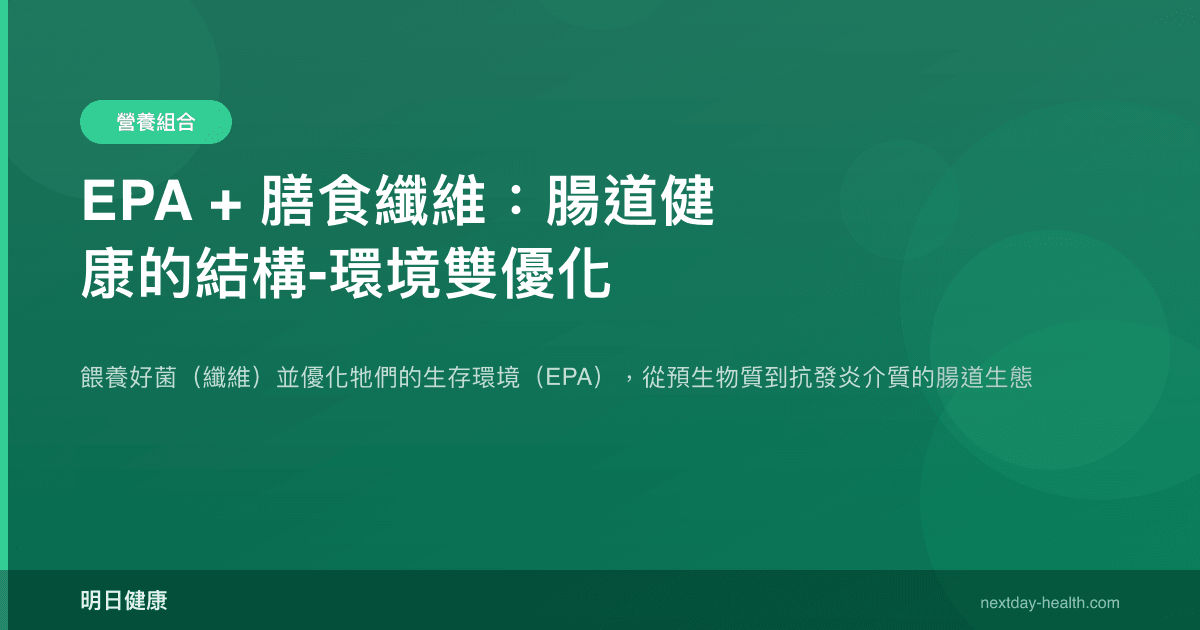 EPA + 膳食纖維：腸道健康的結構-環境雙優化