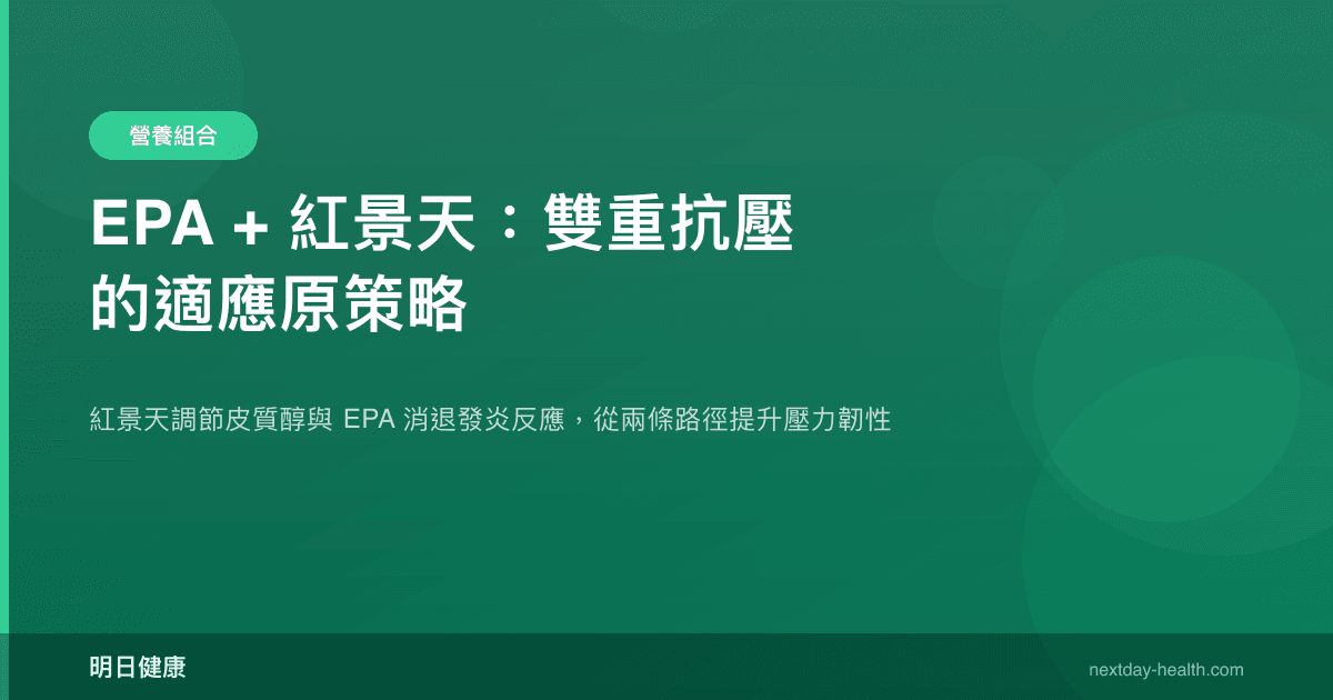 EPA + 紅景天：雙重抗壓的適應原策略