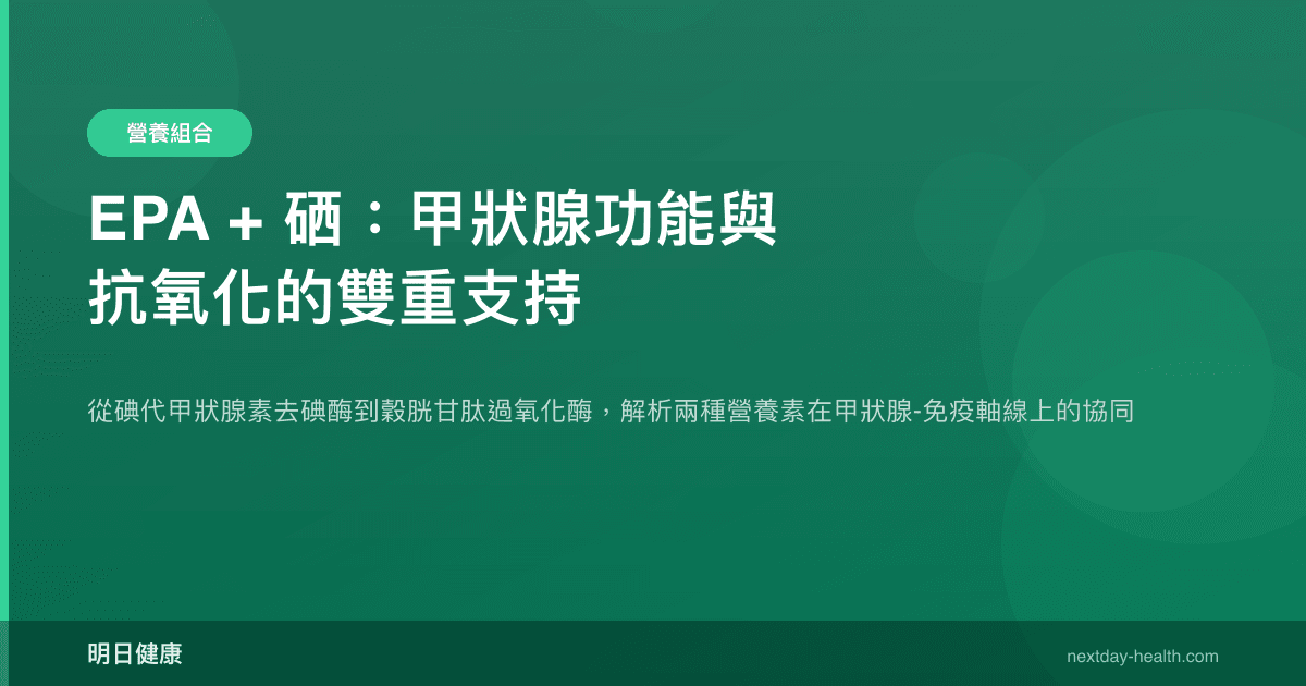 EPA + 硒：甲狀腺功能與抗氧化的雙重支持
