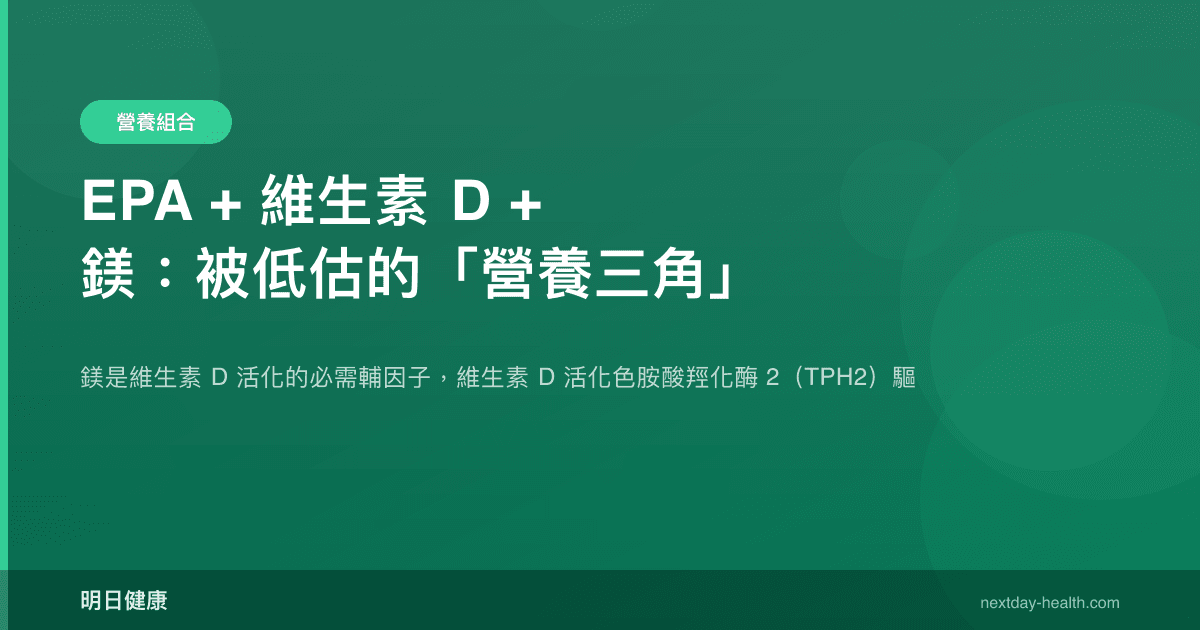 EPA + 維生素 D + 鎂：被低估的「營養三角」