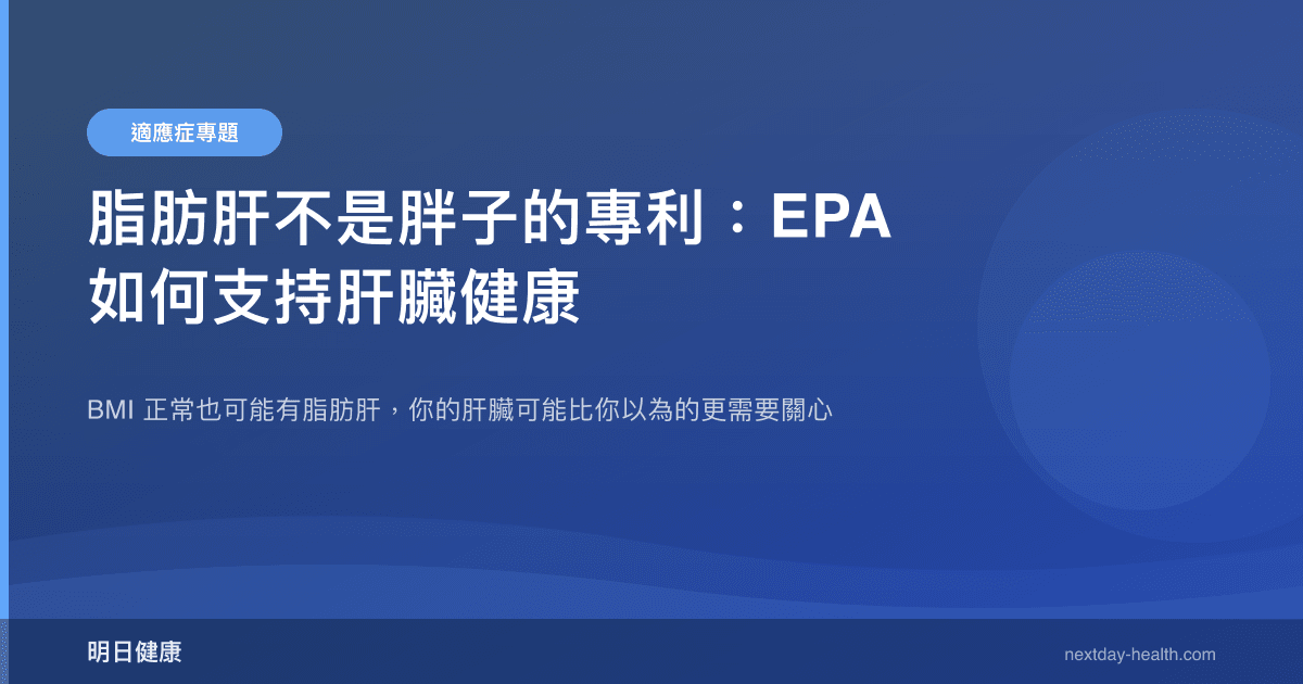 脂肪肝不是胖子的專利：EPA 如何支持肝臟健康