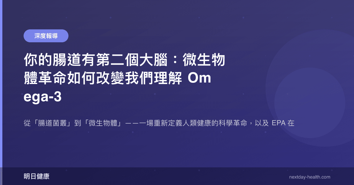 你的腸道有第二個大腦：微生物體革命如何改變我們理解 Omega-3