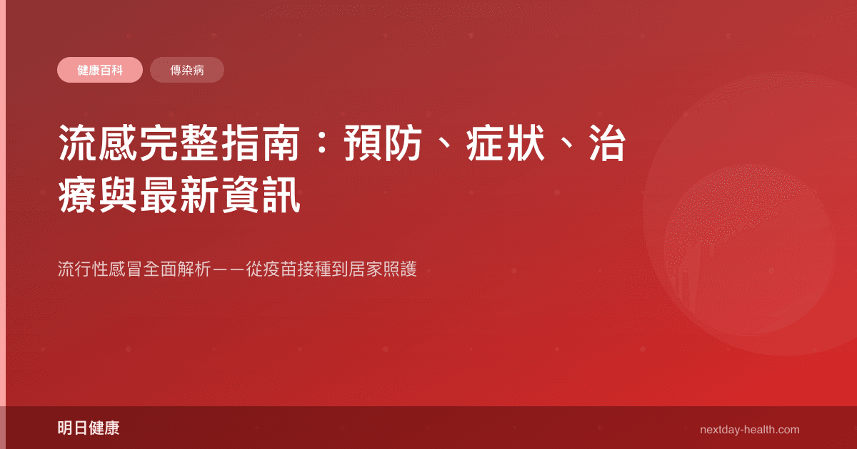 流感完整指南：預防、症狀、治療與最新資訊