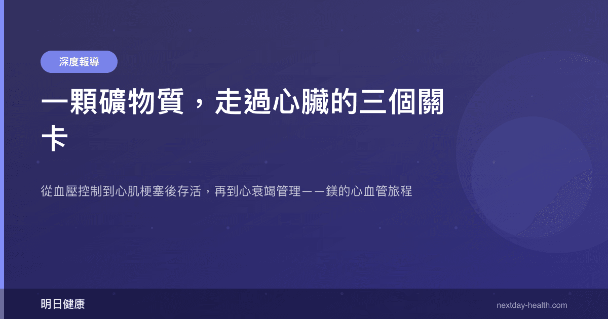 一顆礦物質，走過心臟的三個關卡