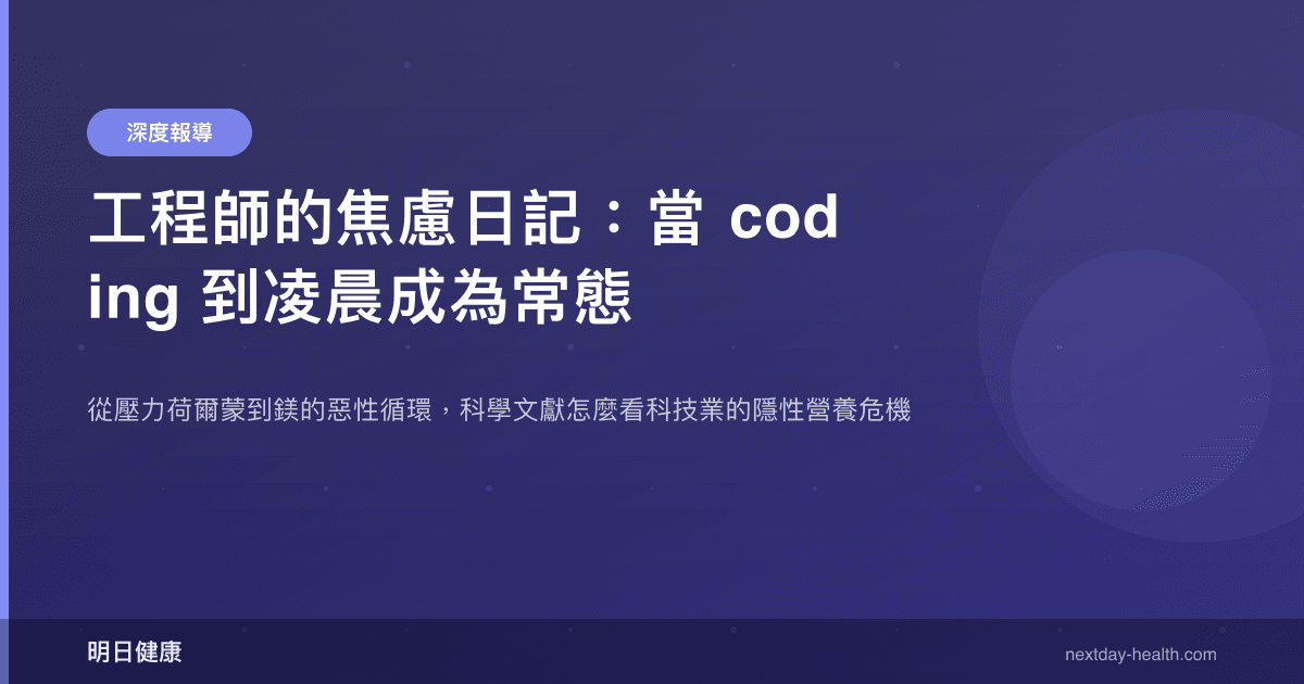 工程師的焦慮日記：當 coding 到凌晨成為常態
