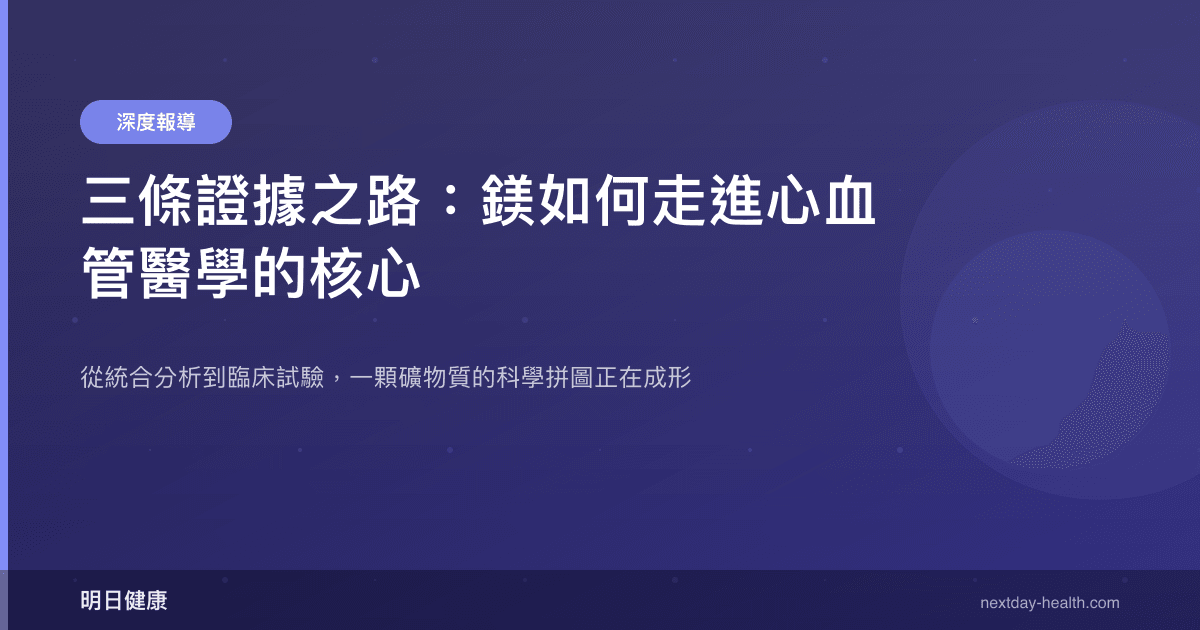三條證據之路：鎂如何走進心血管醫學的核心