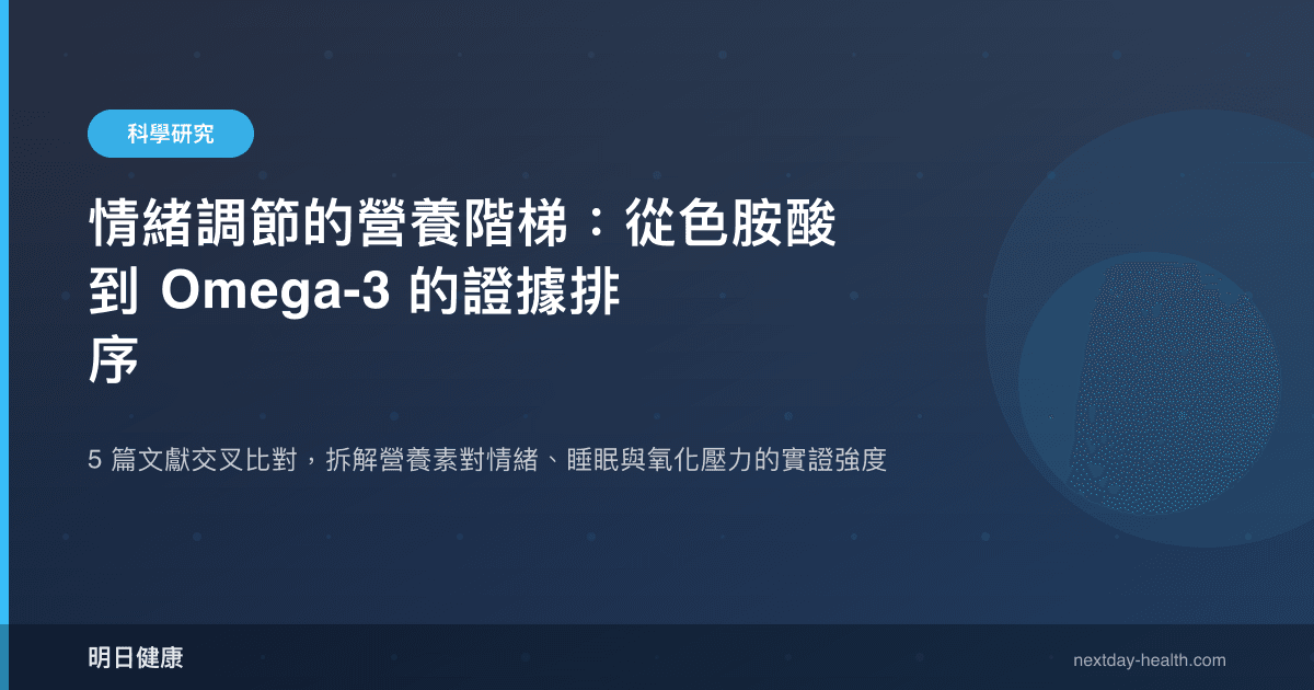 情緒調節的營養階梯：從色胺酸到 Omega-3 的證據排序