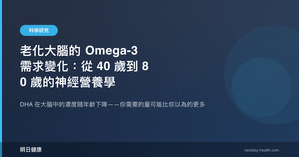 老化大腦的 Omega-3 需求變化：從 40 歲到 80 歲的神經營養學