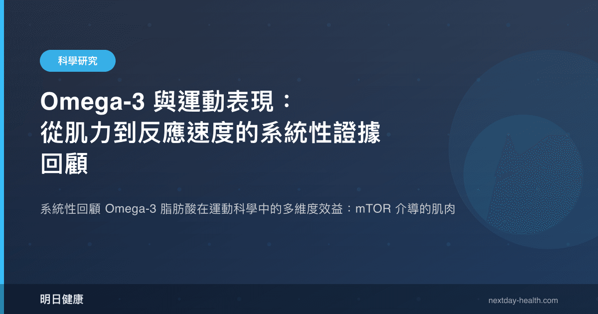 Omega-3 與運動表現：從肌力到反應速度的系統性證據回顧
