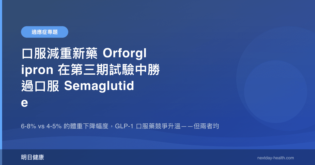 口服減重新藥 Orforglipron 在第三期試驗中勝過口服 Semaglutide