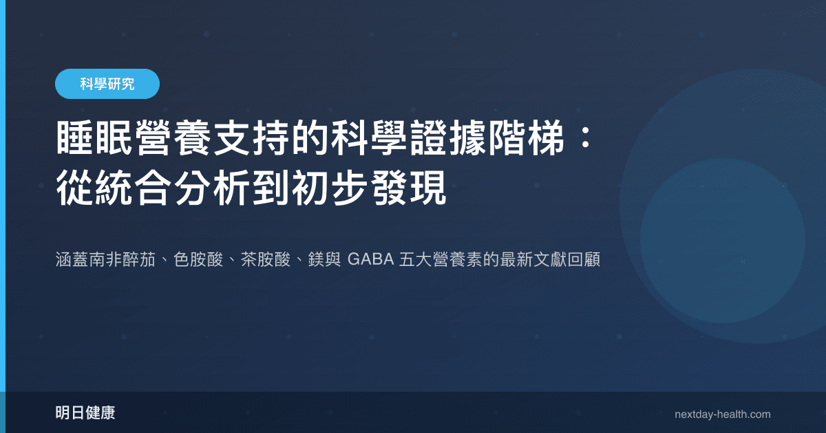 睡眠營養支持的科學證據階梯：從統合分析到初步發現